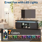 Meuble TV COZONY avec 2 portes, console TV polyvalente pour salon, table et support TV durables, meuble TV élégant pour intérieur moderne