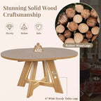 Ensemble table de salle à manger ronde extensible de style ferme pour 4, avec rallonge amovible et 4 chaises de salle à manger rembourrées