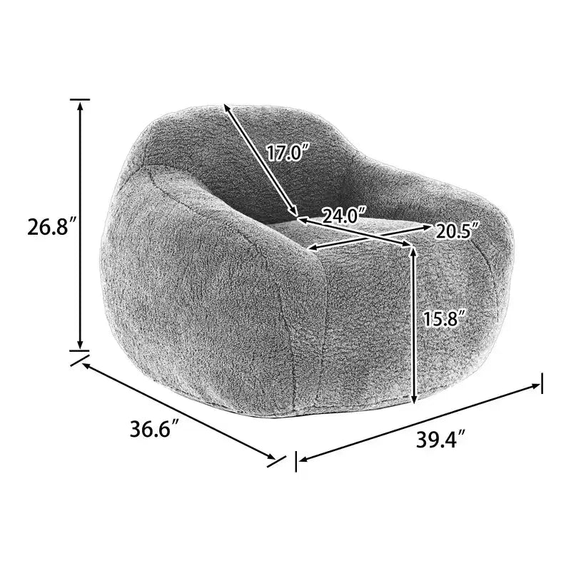 Fauteuil Poire, Canapé Poire pour Adultes Fauteuil Poire Confortable Fauteuil Poire Géant avec Design Spacieux Canapé Poire avec Accoudoir Grand Fauteuil Poire
