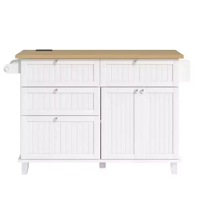 Table de cuisson de 53 po pour îlot de cuisine avec 2 places assises, ensemble de table de cuisson d'îlot de cuisine mobile avec rangement pour cuisine ou salle à manger - Panipeachy