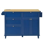 Table de cuisson de 53 po pour îlot de cuisine avec 2 places assises, ensemble de table de cuisson d'îlot de cuisine mobile avec rangement pour cuisine ou salle à manger - Panipeachy
