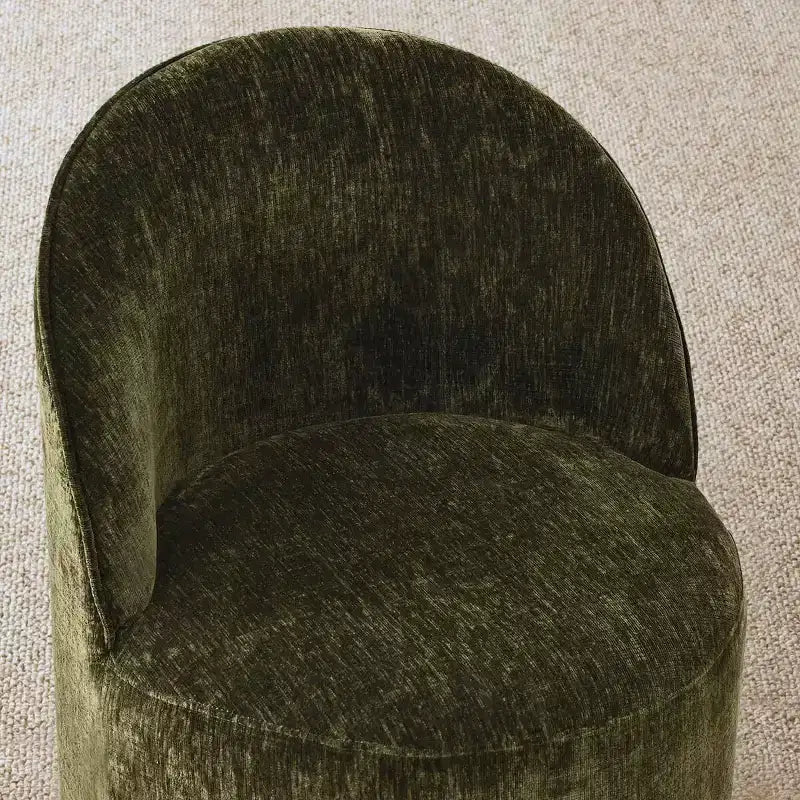 Ensemble table à manger ronde moderne pour 6, Table à manger piédestal noire, Chaises pivotantes roulantes en chenille avec roulettes - Panipeachy