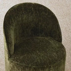Ensemble table à manger ronde moderne pour 6, Table à manger piédestal noire, Chaises pivotantes roulantes en chenille avec roulettes - Panipeachy