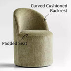 Ensemble table à manger ronde moderne pour 6, Table à manger piédestal noire, Chaises pivotantes roulantes en chenille avec roulettes - Panipeachy