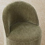 Ensemble table à manger ronde moderne pour 6, Table à manger piédestal noire, Chaises pivotantes roulantes en chenille avec roulettes - Panipeachy