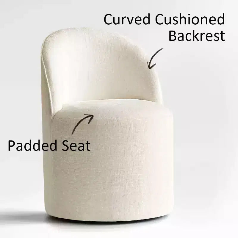 Ensemble table à manger ronde moderne pour 6, Table à manger piédestal noire, Chaises pivotantes roulantes en chenille avec roulettes - Panipeachy