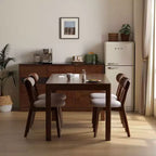 MAYEERTY Lot de 2 chaises de salle à manger rembourrées, chaises en bois massif de chêne de qualité FAS pour cuisine, salle à manger, salon, noyer