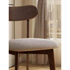 MAYEERTY Lot de 2 chaises de salle à manger rembourrées, chaises en bois massif de chêne de qualité FAS pour cuisine, salle à manger, salon, noyer
