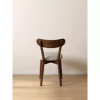 MAYEERTY Lot de 2 chaises de salle à manger rembourrées, chaises en bois massif de chêne de qualité FAS pour cuisine, salle à manger, salon, noyer