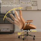 HOMLUX Chaise de bureau moderne ergonomique à dossier haut en tissu suède pour directeur ou bureau à domicile