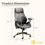 HOMLUX Chaise de bureau moderne ergonomique à dossier haut en tissu suède pour directeur ou bureau à domicile
