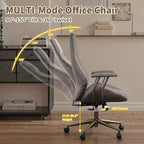 HOMLUX Chaise de bureau moderne ergonomique à dossier haut en tissu suède pour directeur ou bureau à domicile