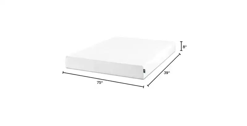 Matelas ZINUS en mousse à mémoire de forme au thé vert, 20 cm, une place, sans fibre de verre, fermeté moyenne, soulagement de la pression ciblé, mousses et tissus certifiés sans substances nocives