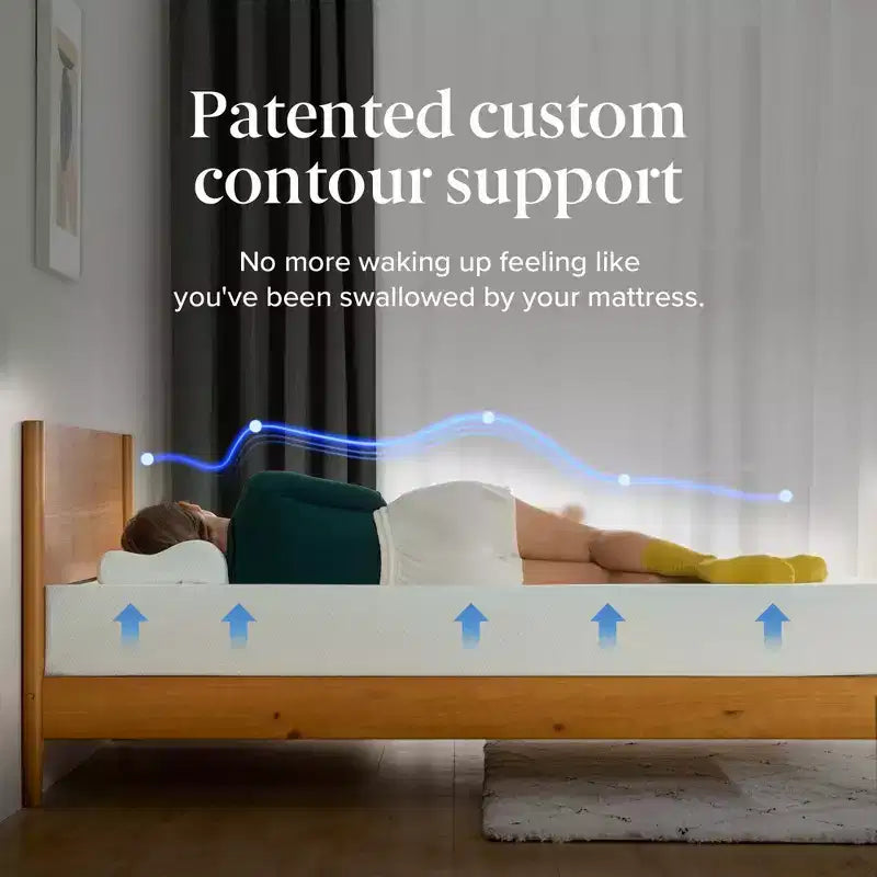Matelas ZINUS en mousse à mémoire de forme au thé vert, 20 cm, une place, sans fibre de verre, fermeté moyenne, soulagement de la pression ciblé, mousses et tissus certifiés sans substances nocives