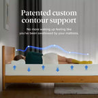 Matelas en mousse à mémoire de forme au thé vert ZINUS 10 pouces Queen, sans fibre de verre, fermeté moyenne, zones de soulagement de la pression, mousses et tissus certifiés sans danger.