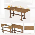 Ensemble de salle à manger 6 pièces avec banc pour 6, ensemble de table de cuisine avec tiroir de rangement et 4 chaises de salle à manger rembourrées