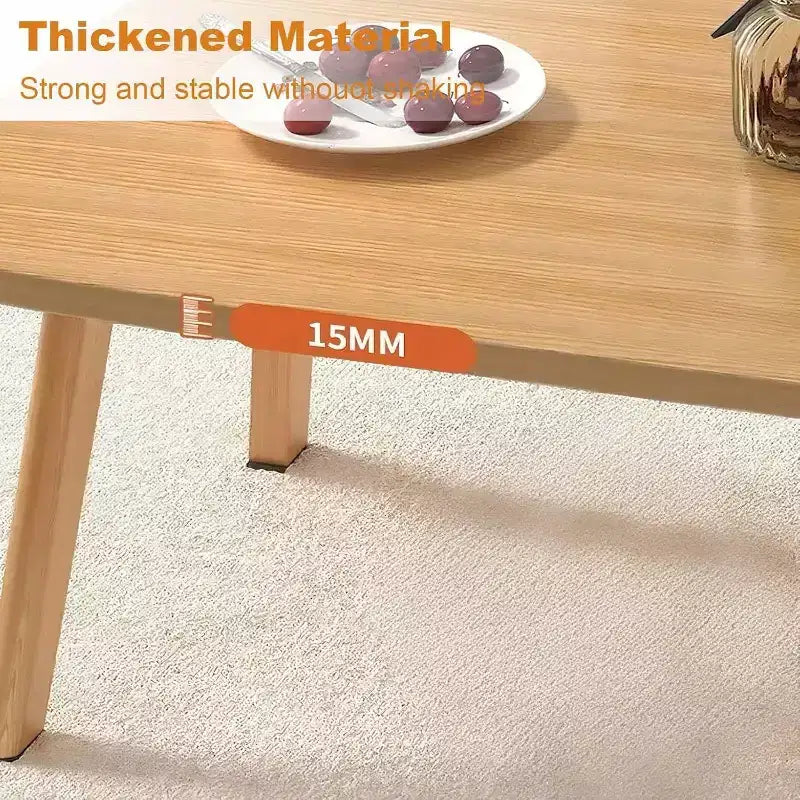 Table basse pliante en bois, table d'appoint pliable de 100 cm, table d'étude basse pour petits espaces, pour s'asseoir au sol dans le salon, la chambre, le bureau à domicile