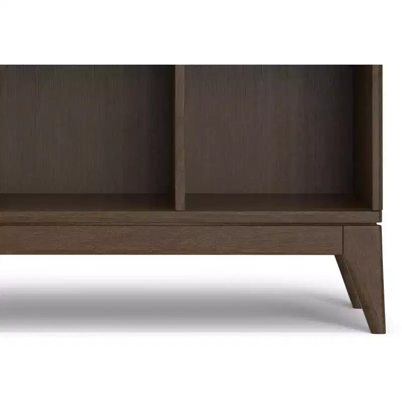 Meuble de rangement Pearson en BOIS MASSIF de style Mid-Century Moderne, 9 cubes, 52 pouces x 42 pouces, en noyer brun