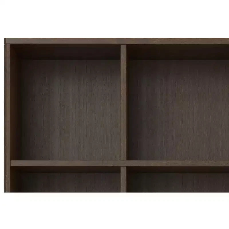 Meuble de rangement Pearson en BOIS MASSIF de style Mid-Century Moderne, 9 cubes, 52 pouces x 42 pouces, en noyer brun