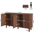 Buffet de rangement Lantine : Armoire de rangement moderne avec portes, convient pour le salon, la cuisine, la salle à manger (Marron). De la boutique Lantine.