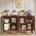 Buffet de rangement Lantine : Armoire de rangement moderne avec portes, convient pour le salon, la cuisine, la salle à manger (Marron). De la boutique Lantine.