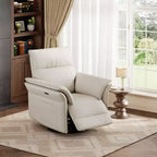 Fauteuil inclinable pivotant pour salon, en chenille ou en similicuir, avec accoudoirs double épaisseur ou incurvés, dossier rembourré