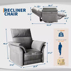 Fauteuil inclinable pivotant pour salon, en chenille ou en similicuir, avec accoudoirs double épaisseur ou incurvés, dossier rembourré