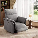 Fauteuil inclinable pivotant pour salon, en chenille ou en similicuir, avec accoudoirs double épaisseur ou incurvés, dossier rembourré