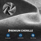 Fauteuil inclinable pivotant pour salon, en chenille ou en similicuir, avec accoudoirs double épaisseur ou incurvés, dossier rembourré
