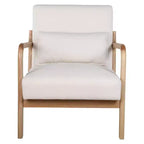 Fauteuil d'appoint moderne avec cadre en bois massif, chaise d'appoint rembourrée élégante, fauteuil club pour salon, chambre ou bureau-Panipeachy