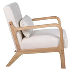 Fauteuil d'appoint moderne avec cadre en bois massif, chaise d'appoint rembourrée élégante, fauteuil club pour salon, chambre ou bureau-Panipeachy