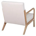 Fauteuil d'appoint moderne avec cadre en bois massif, chaise d'appoint rembourrée élégante, fauteuil club pour salon, chambre ou bureau-Panipeachy
