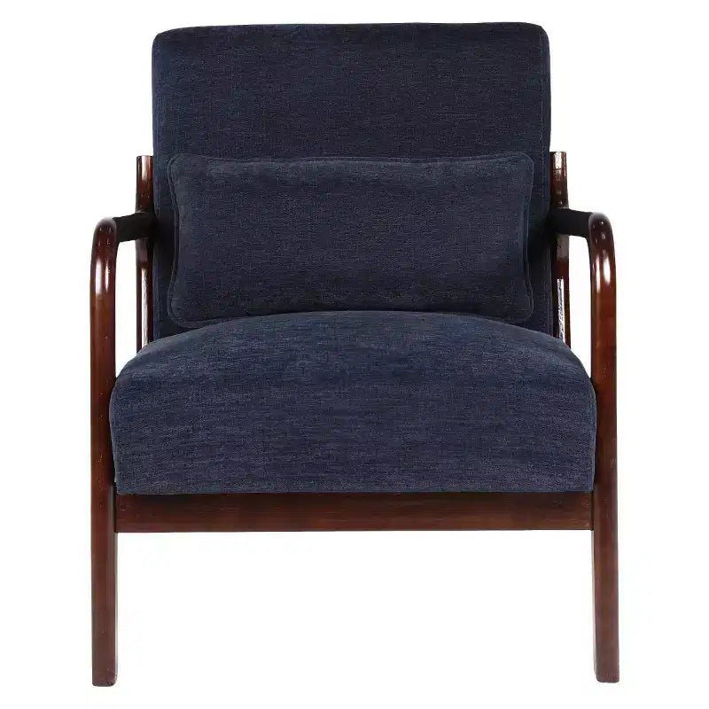 Fauteuil d'appoint moderne avec cadre en bois massif, chaise d'appoint rembourrée élégante, fauteuil club pour salon, chambre ou bureau-Panipeachy