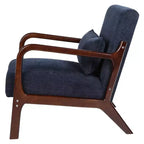 Fauteuil d'appoint moderne avec cadre en bois massif, chaise d'appoint rembourrée élégante, fauteuil club pour salon, chambre ou bureau-Panipeachy