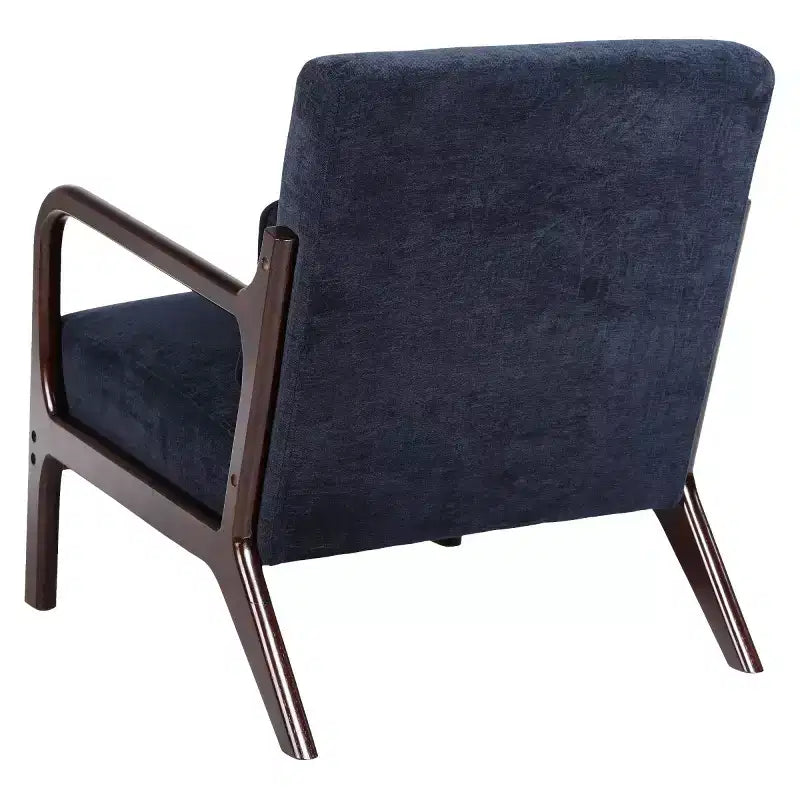 Fauteuil d'appoint moderne avec cadre en bois massif, chaise d'appoint rembourrée élégante, fauteuil club pour salon, chambre ou bureau-Panipeachy