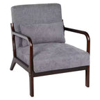 Fauteuil d'appoint moderne avec cadre en bois massif, chaise d'appoint rembourrée élégante, fauteuil club pour salon, chambre ou bureau-Panipeachy