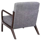 Fauteuil d'appoint moderne avec cadre en bois massif, chaise d'appoint rembourrée élégante, fauteuil club pour salon, chambre ou bureau-Panipeachy