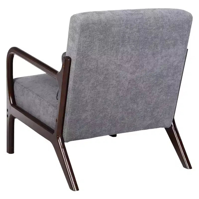 Fauteuil d'appoint moderne avec cadre en bois massif, chaise d'appoint rembourrée élégante, fauteuil club pour salon, chambre ou bureau-Panipeachy