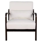 Fauteuil d'appoint moderne avec cadre en bois massif, chaise d'appoint rembourrée élégante, fauteuil club pour salon, chambre ou bureau-Panipeachy
