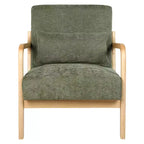 Fauteuil d'appoint moderne avec cadre en bois massif, chaise d'appoint rembourrée élégante, fauteuil club pour salon, chambre ou bureau-Panipeachy