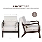 Fauteuil d'appoint moderne avec cadre en bois massif, chaise d'appoint rembourrée élégante, fauteuil club pour salon, chambre ou bureau-Panipeachy