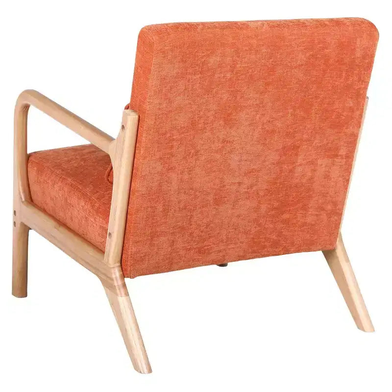 Fauteuil d'appoint moderne avec cadre en bois massif, chaise d'appoint rembourrée élégante, fauteuil club pour salon, chambre ou bureau-Panipeachy