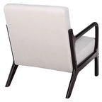 Fauteuil d'appoint moderne avec cadre en bois massif, chaise d'appoint rembourrée élégante, fauteuil club pour salon, chambre ou bureau-Panipeachy