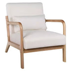 Fauteuil d'appoint moderne avec cadre en bois massif, chaise d'appoint rembourrée élégante, fauteuil club pour salon, chambre ou bureau-Panipeachy