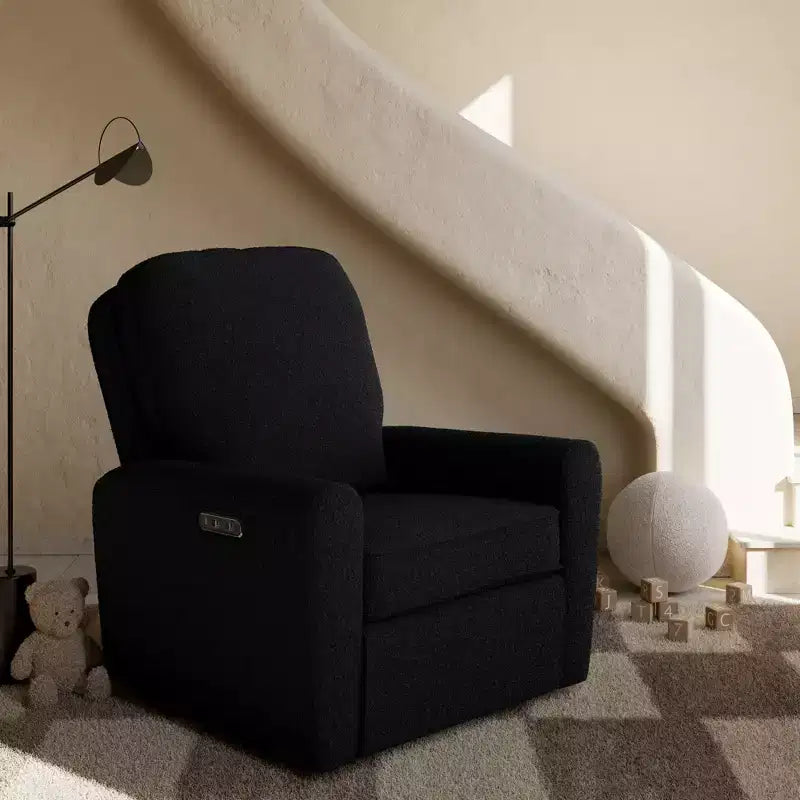 Fauteuil inclinable, pivotant et coulissant électrique de luxe Amalfi de Storkcraft avec double port de chargement USB