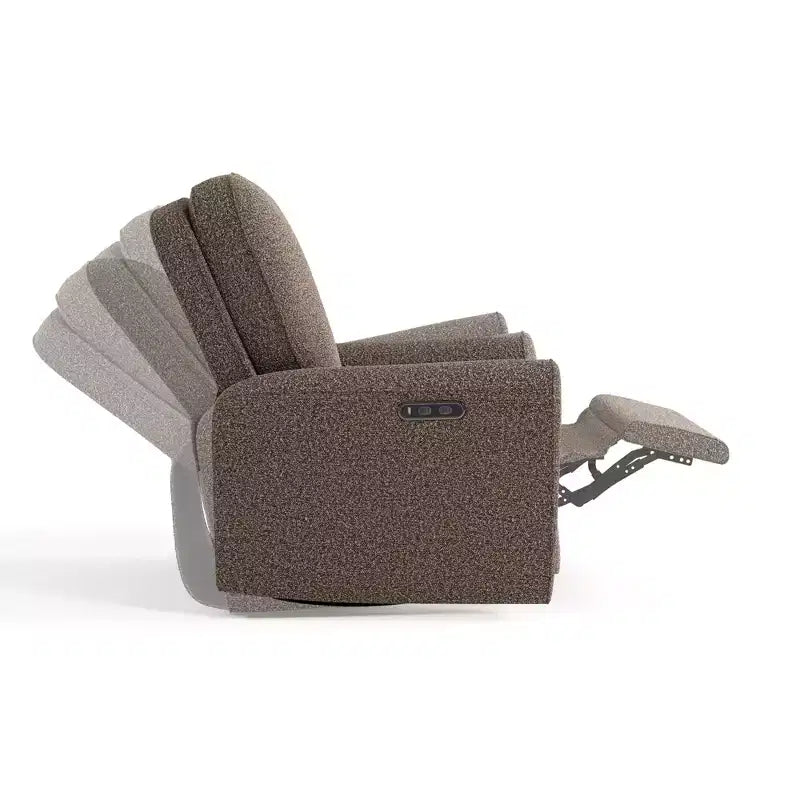 Fauteuil inclinable, pivotant et coulissant électrique de luxe Amalfi de Storkcraft avec double port de chargement USB