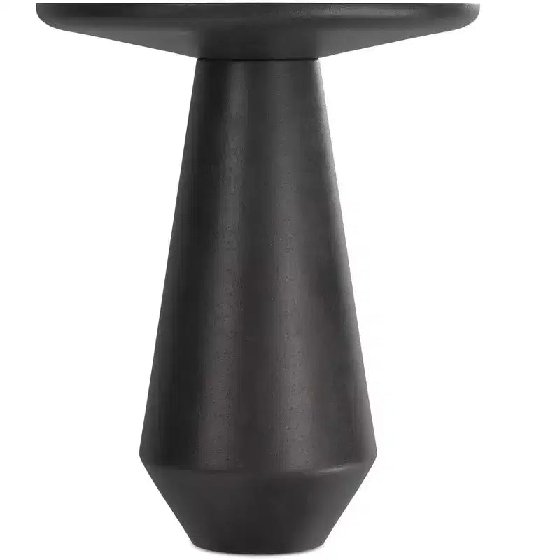 Table d'appoint Sarah Contemporary de 16 pouces de large en aluminium moulé graphite, entièrement assemblée