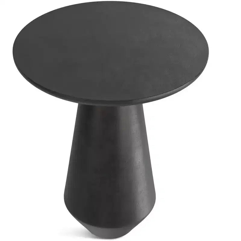 Table d'appoint Sarah Contemporary de 16 pouces de large en aluminium moulé graphite, entièrement assemblée