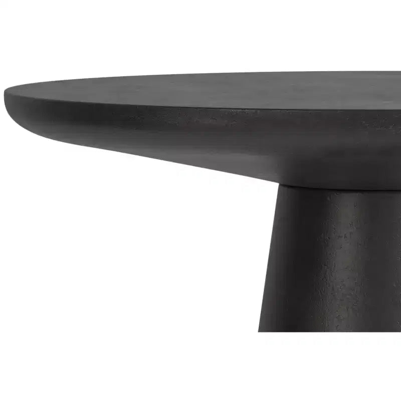 Table d'appoint Sarah Contemporary de 16 pouces de large en aluminium moulé graphite, entièrement assemblée