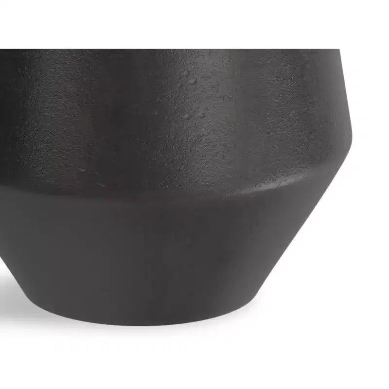 Table d'appoint Sarah Contemporary de 16 pouces de large en aluminium moulé graphite, entièrement assemblée